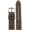 Soft Calf Leather Watch Band | Distressed Brown | Padded | Match Stitch (26mmx24mm)