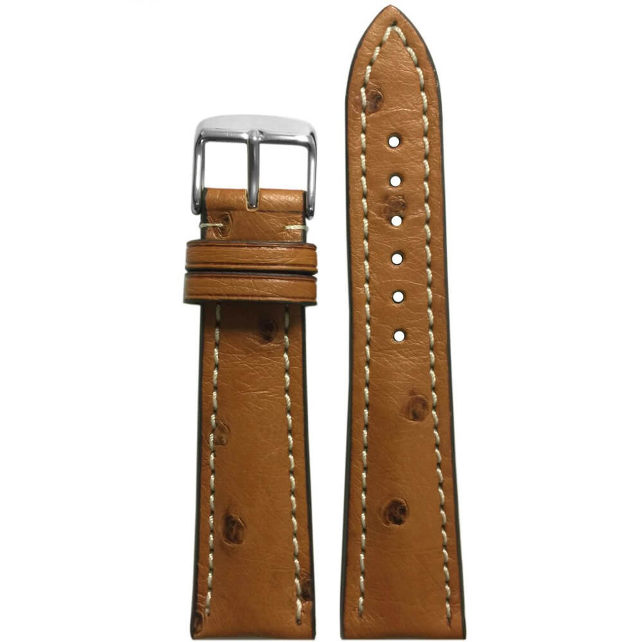 NOSTIME Cognac Ostrich Standard Strap