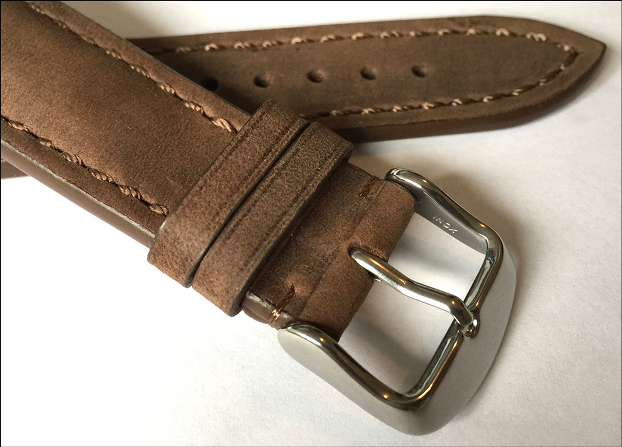 RIOS1931 | Vintage Leather Watch Band | White Stitch | For Breitling