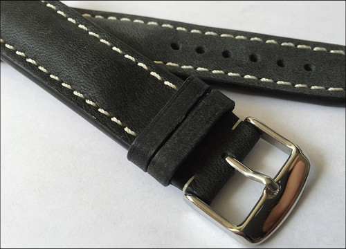 RIOS1931 | Vintage Leather Watch Band | White Stitch | For Breitling