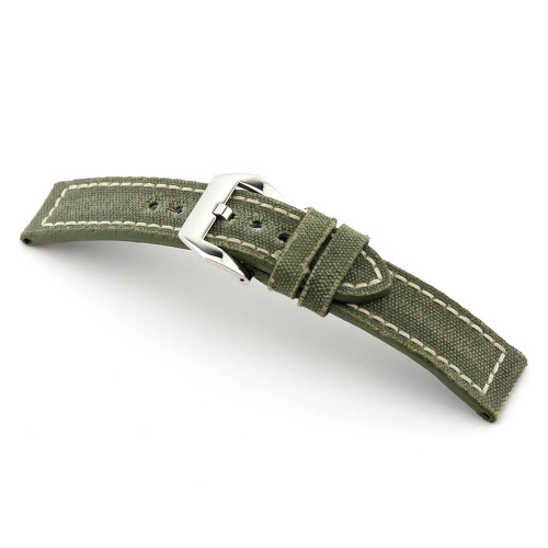 Olive Drab RIOS1931 Indiana, Genuine Canvas Watch Band | Panatime.com