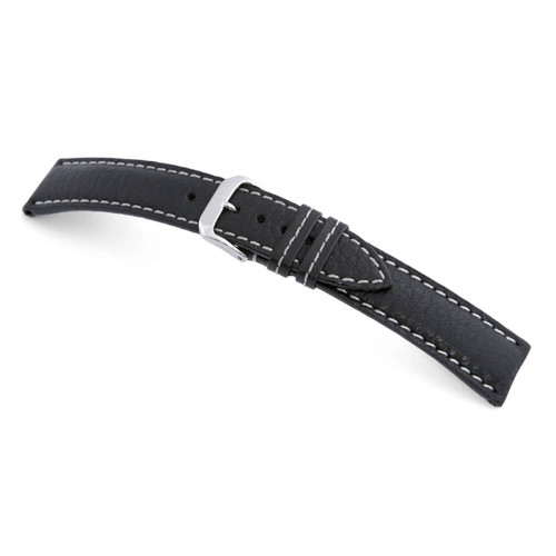 RIOS1931 Black Montana, Buffalo Leather Watch Strap | Panatime.com