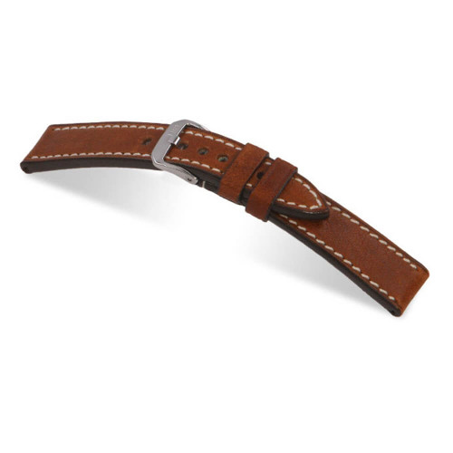 RIOS1931 Cognac Oxford, Genuine Vintage Leather Watch Strap | Panatime.com