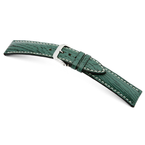 RIOS1931 Forest Green Wave, Genuine Shark (Water Resistant) Watch Strap | Panatime.com