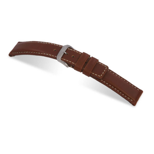 RIOS1931 Mahogany Submariner, Hydrophobic Leather Watch Strap | Panatime.com