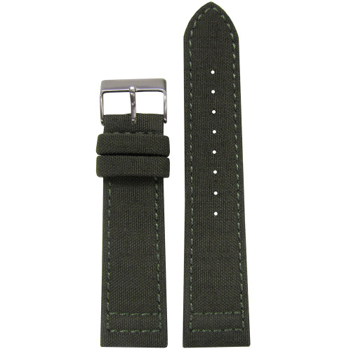 18mm Olive Genuine Cordura Watch Strap with Lorica Lining (MS850) | Panatime.com