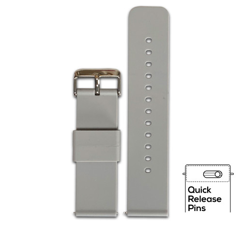 Quick Release | Casual Silicone | Grey | Two-Piece | Panatime.com