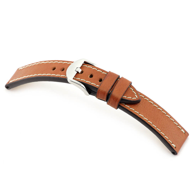 Cognac RIOS1931 Starnberg, Organic Leather Watch Band | Panatime.com