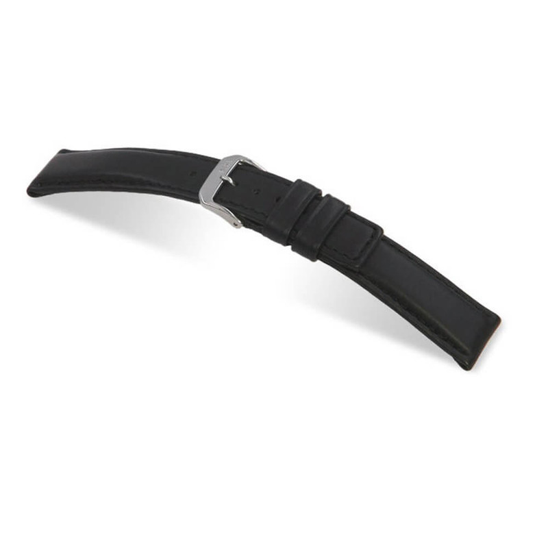 RIOS1931 Black Diver, Hydrophobic Leather (Water Resistant) Watch Strap | Panatime.com