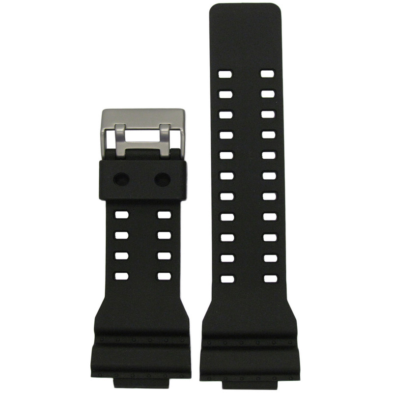 Black Waterproof Polyurethane Diver Watch Strap for Casio G-Shock (MS3220) | Panatime.com