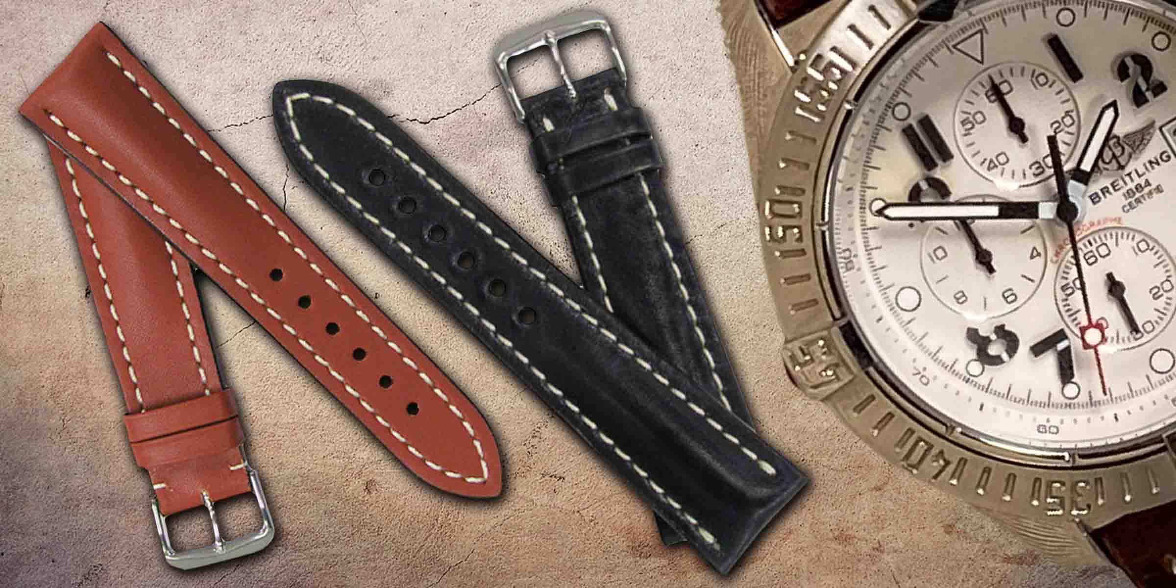 Panatime Calf Leather Watch Bands for Breitling