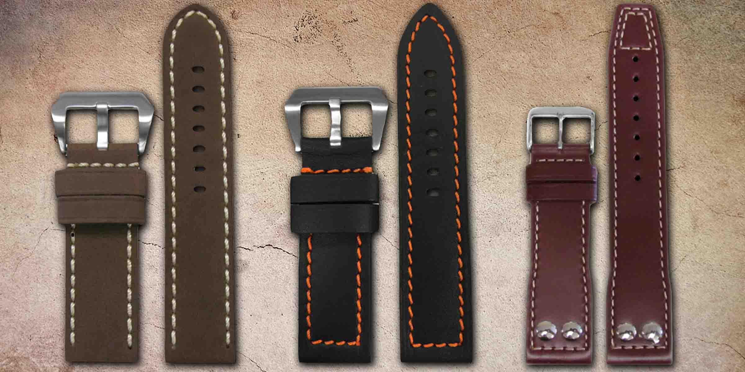 Panatime Calf Leather Flat Watch Bands