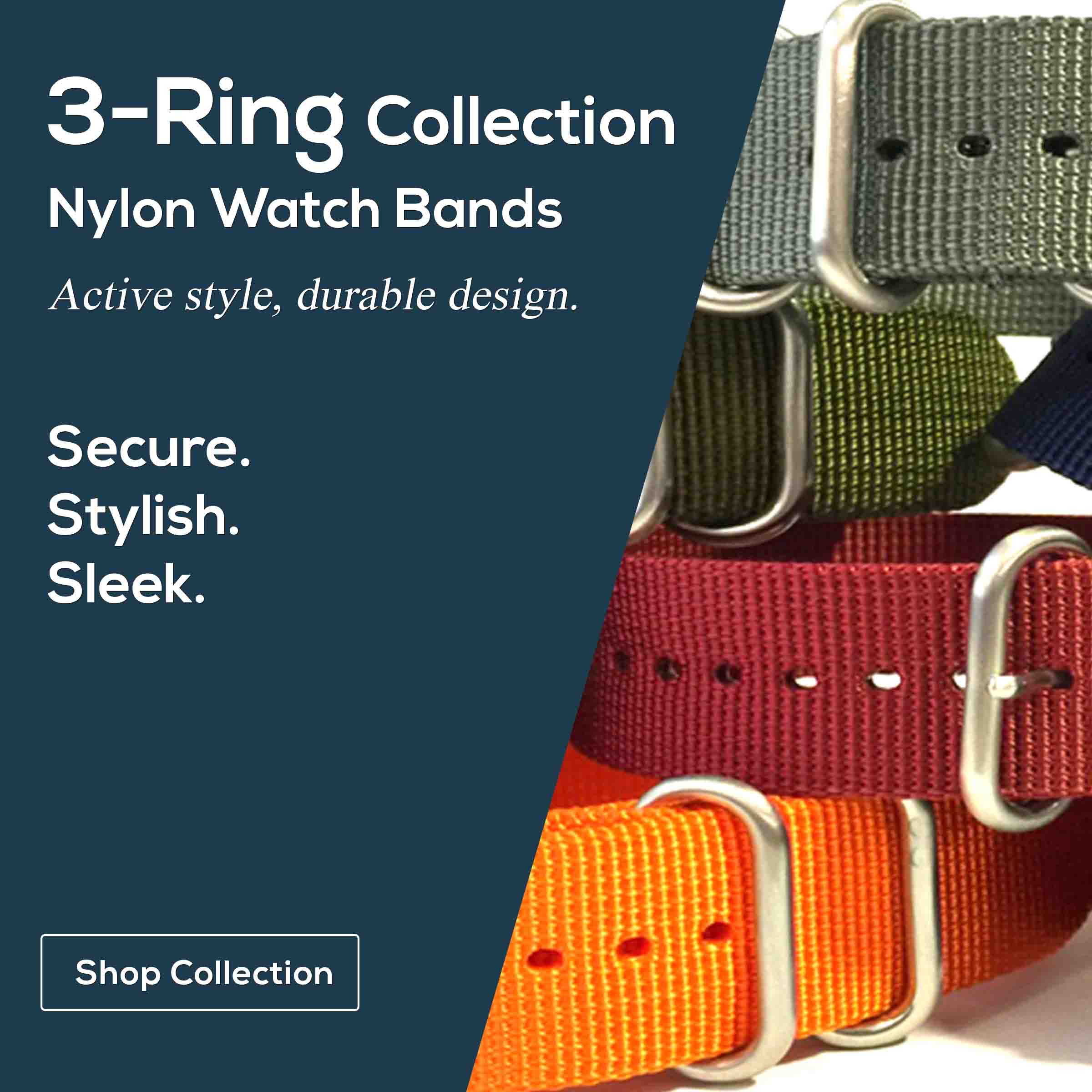 Panatime 3-Ring Nylon Watch Bands