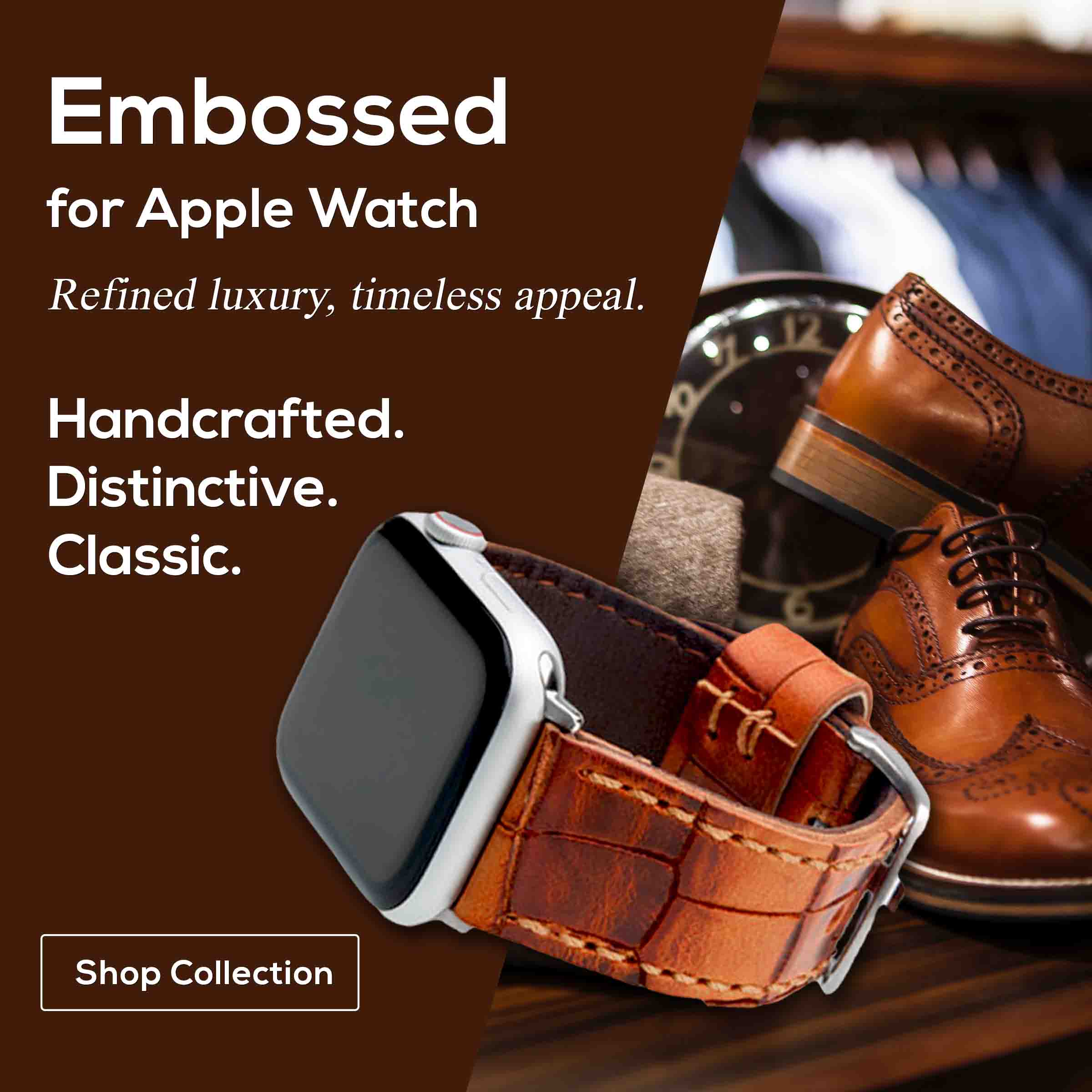 Panatime embossed leather bands for Apple Watch