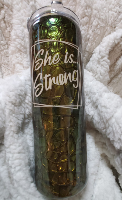 20 oz Alligator Wrap - She is Strong