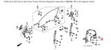NSX Driver Side Window Regulator