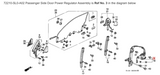 NSX Passenger Side Window Regulator