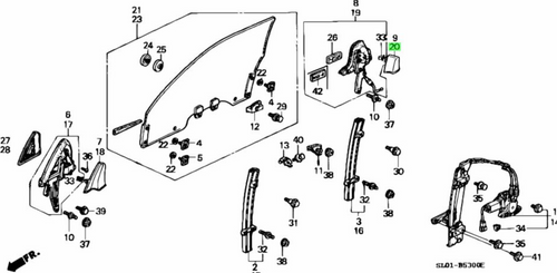 GARNISH, L. RR. SASH HOLDER *NH1L*