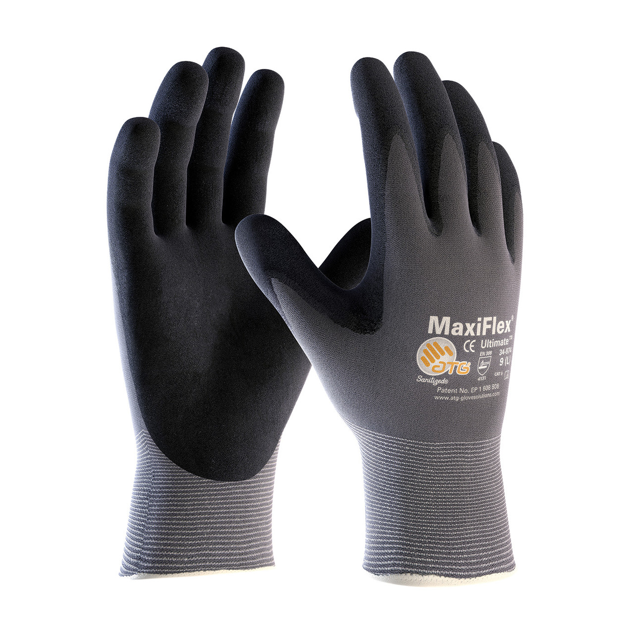 MAXI-FLEX GLOVES MEDIUM 12-Pack OBSIDIAN INDUSTRIAL