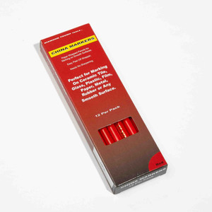 CHINA MARKERS - RED - PACK OF 12 CHINA MARKERS - RED - PACK OF 12
