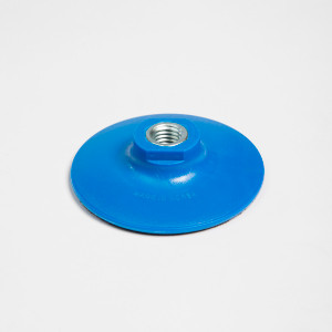 BACK UP PAD 4 INCH BLUE PLASTIC VELCRO BACK UP PAD 4 INCH BLUE PLASTIC VELCRO