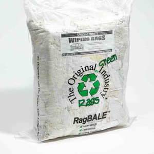 RAGS 25LB BALE WHITE KNIT MATERIAL