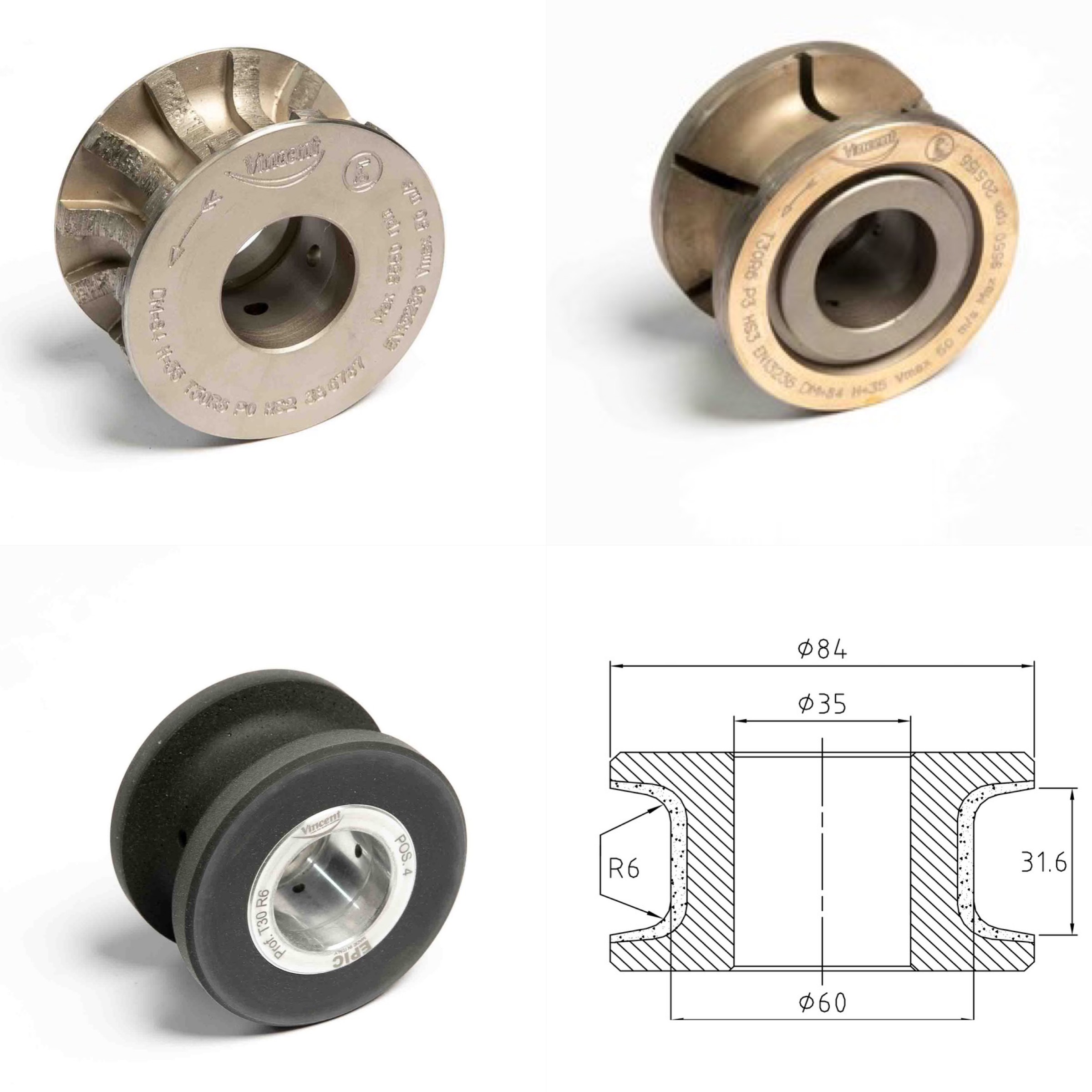 CNC Double Radius T30 T40 Tyrolit Vincent