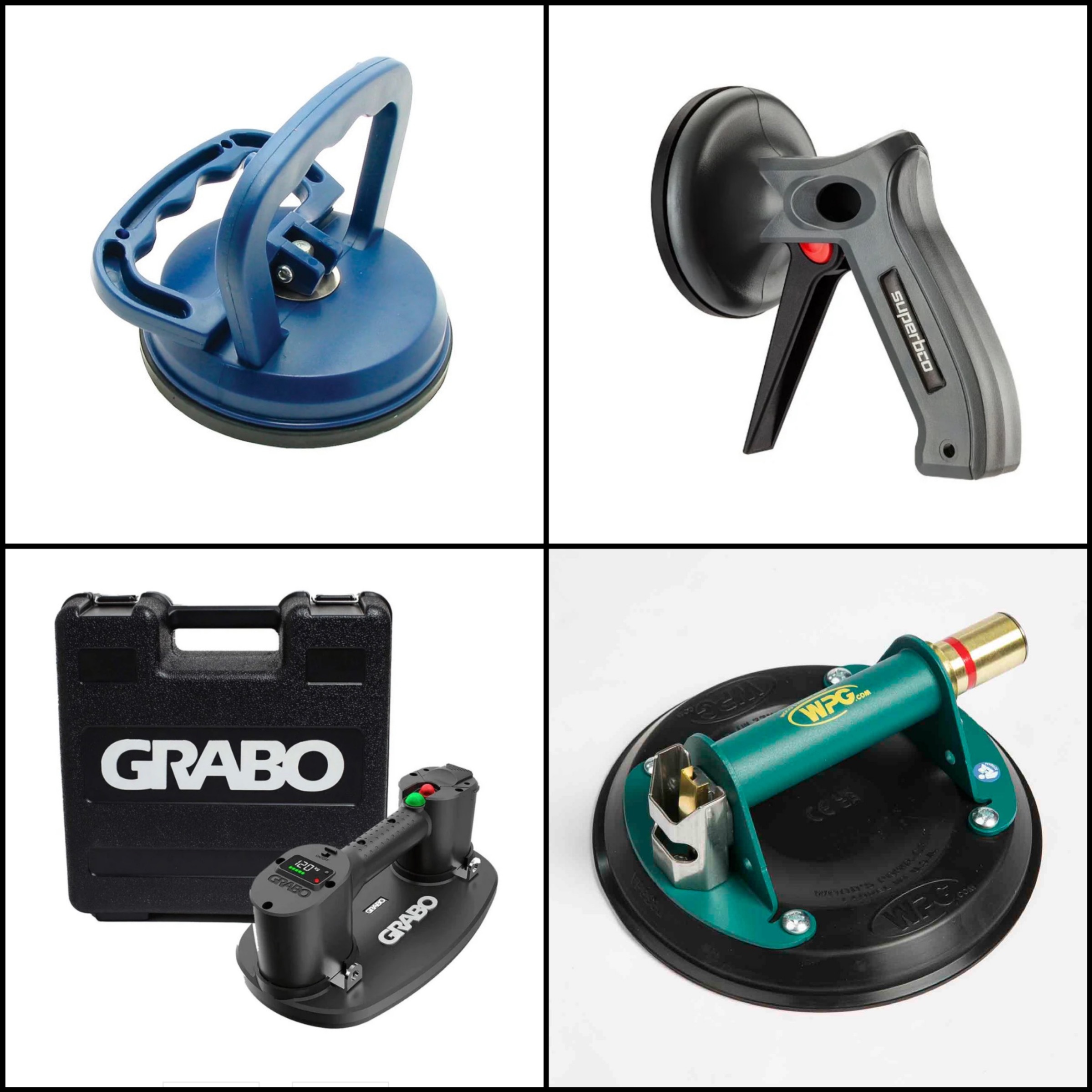 Tile Suction Cup, Tile Transport, Pistol Grip, Woods Suction Cup with metal handle