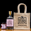 Rhubarb Martini gift set with gin, jam and Jute bag