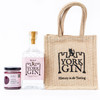 Rhubarb Martini gift set with gin, jam and Jute bag