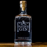 York Gin engraved bottle.