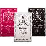 Three York Gin tea towels Roman Fruit London Dry Outlaw