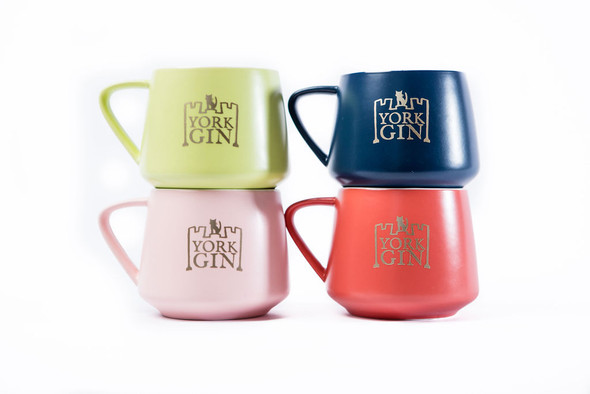 York Gin Mugs with logos or fun gin lines