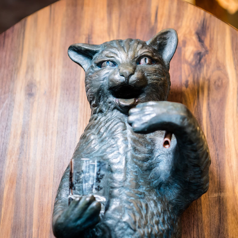 Close up of Puss and Mew at York Distillery a home of York Gin