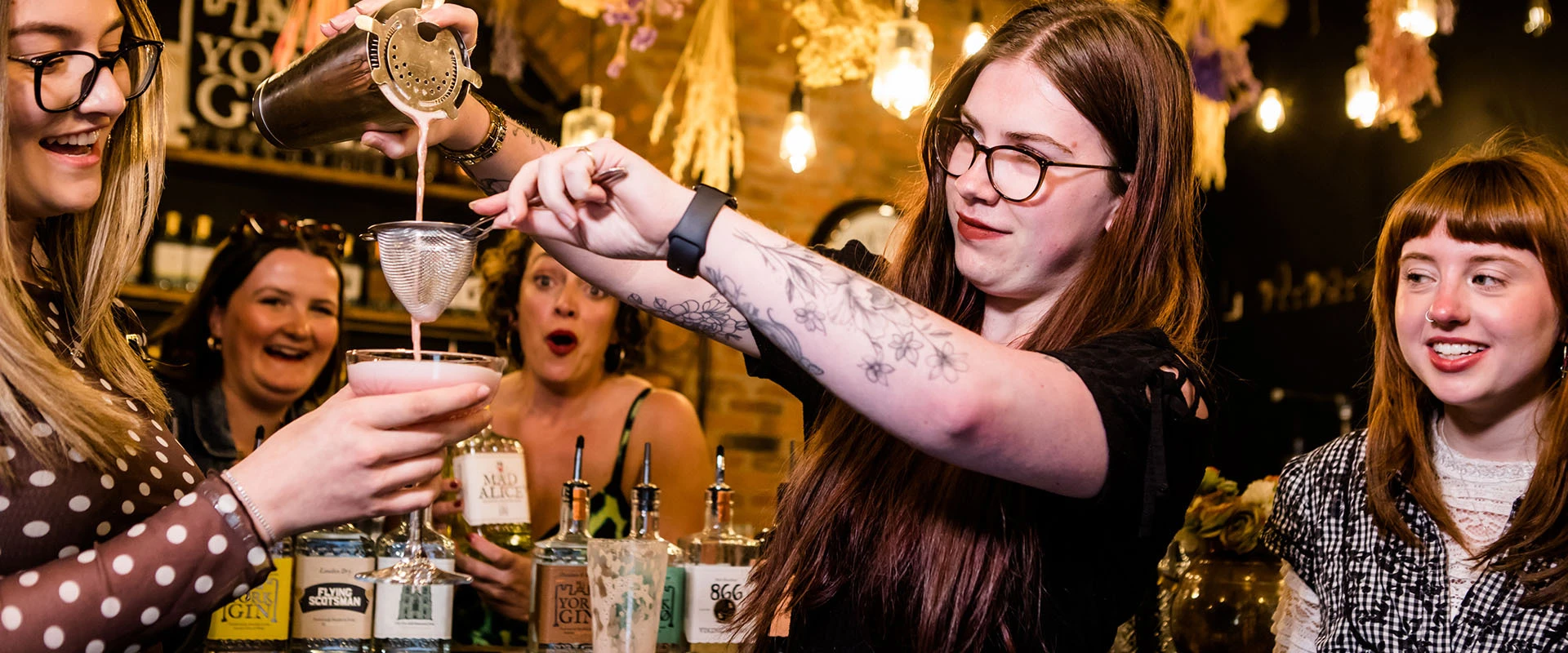 Cocktail making at York Distillery