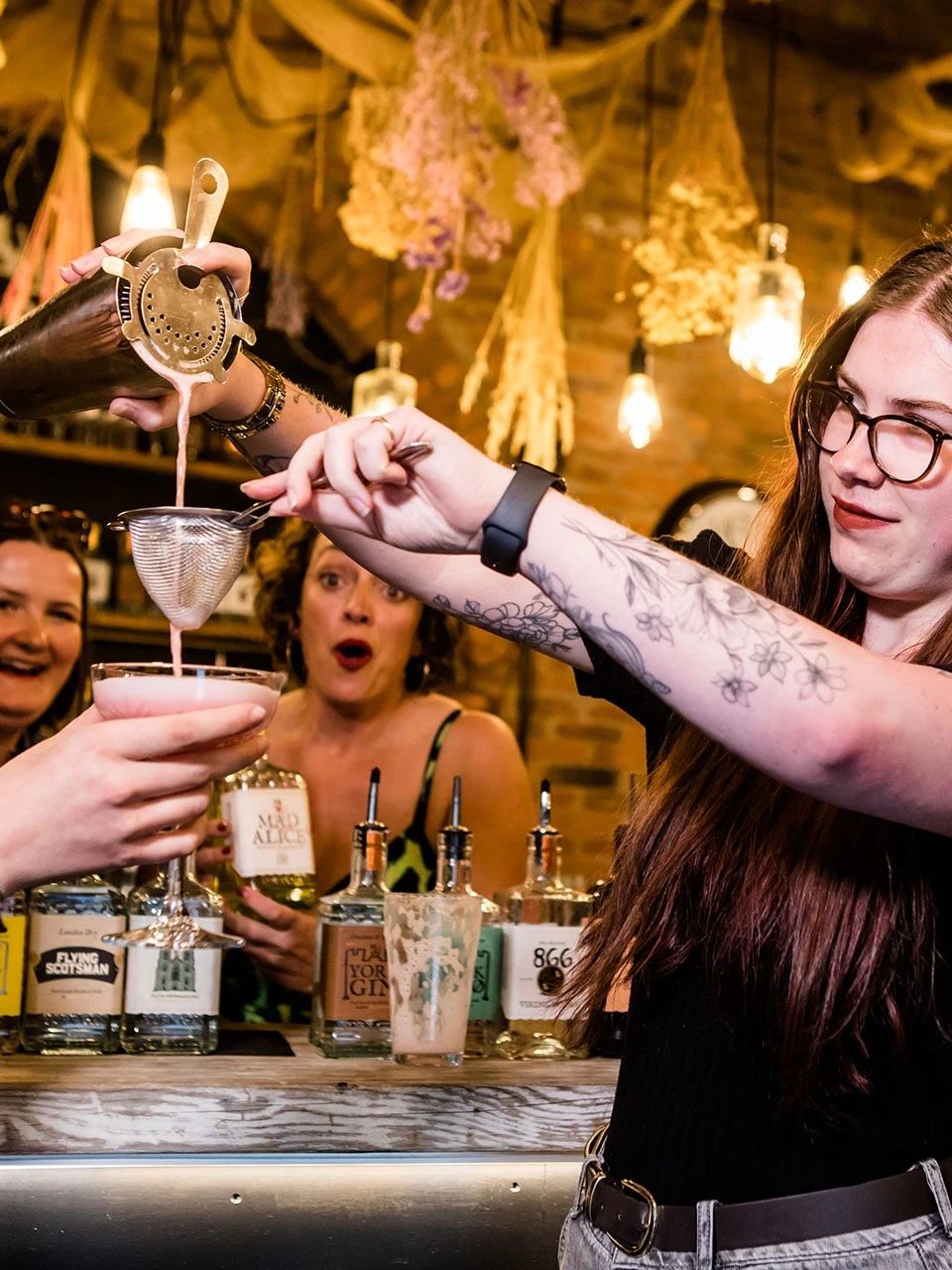 Cocktail making at York Distillery
