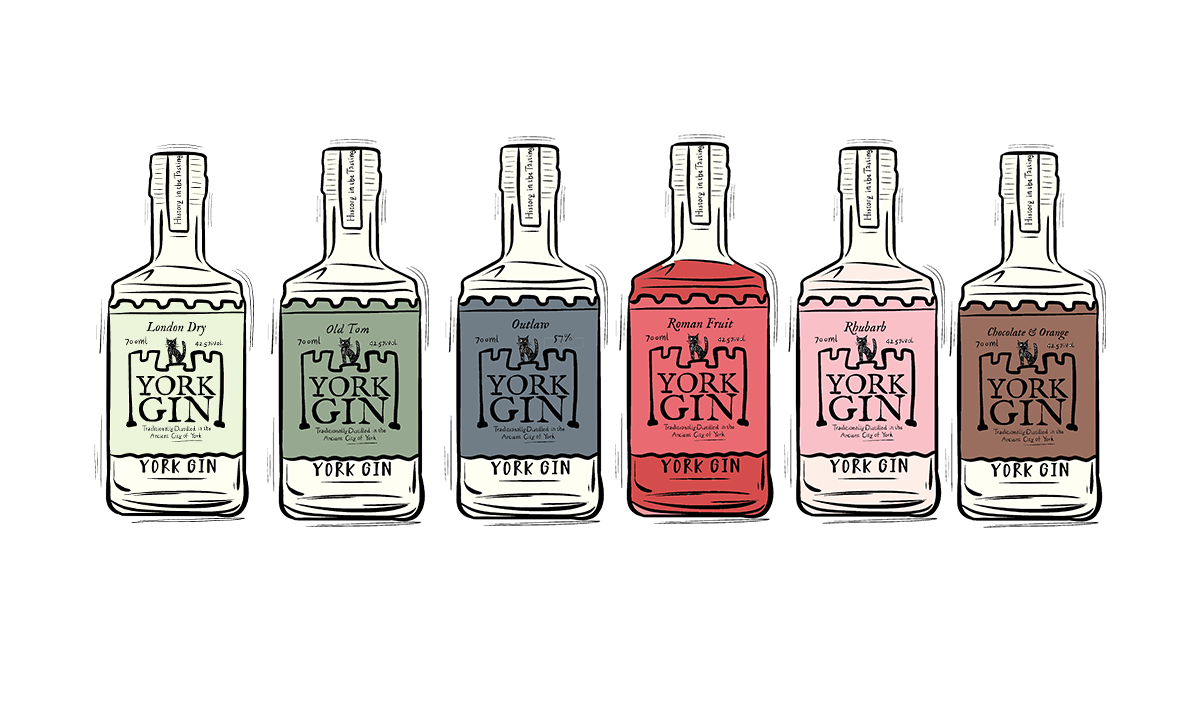 York Gin Bottles