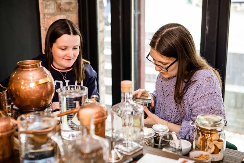 Testing botanicals at the Gin School at York Distillery, a home of York Gin