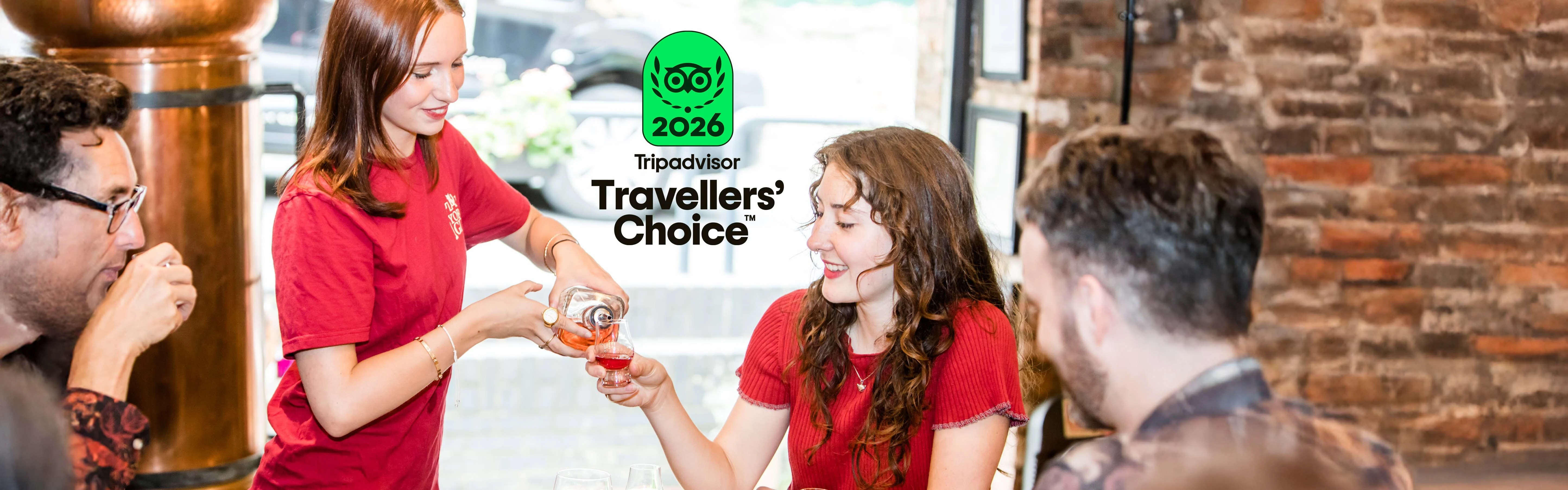 TripAdvisor Travellers' Choice 2026   gin tasting pouring York Gin at York Distillery