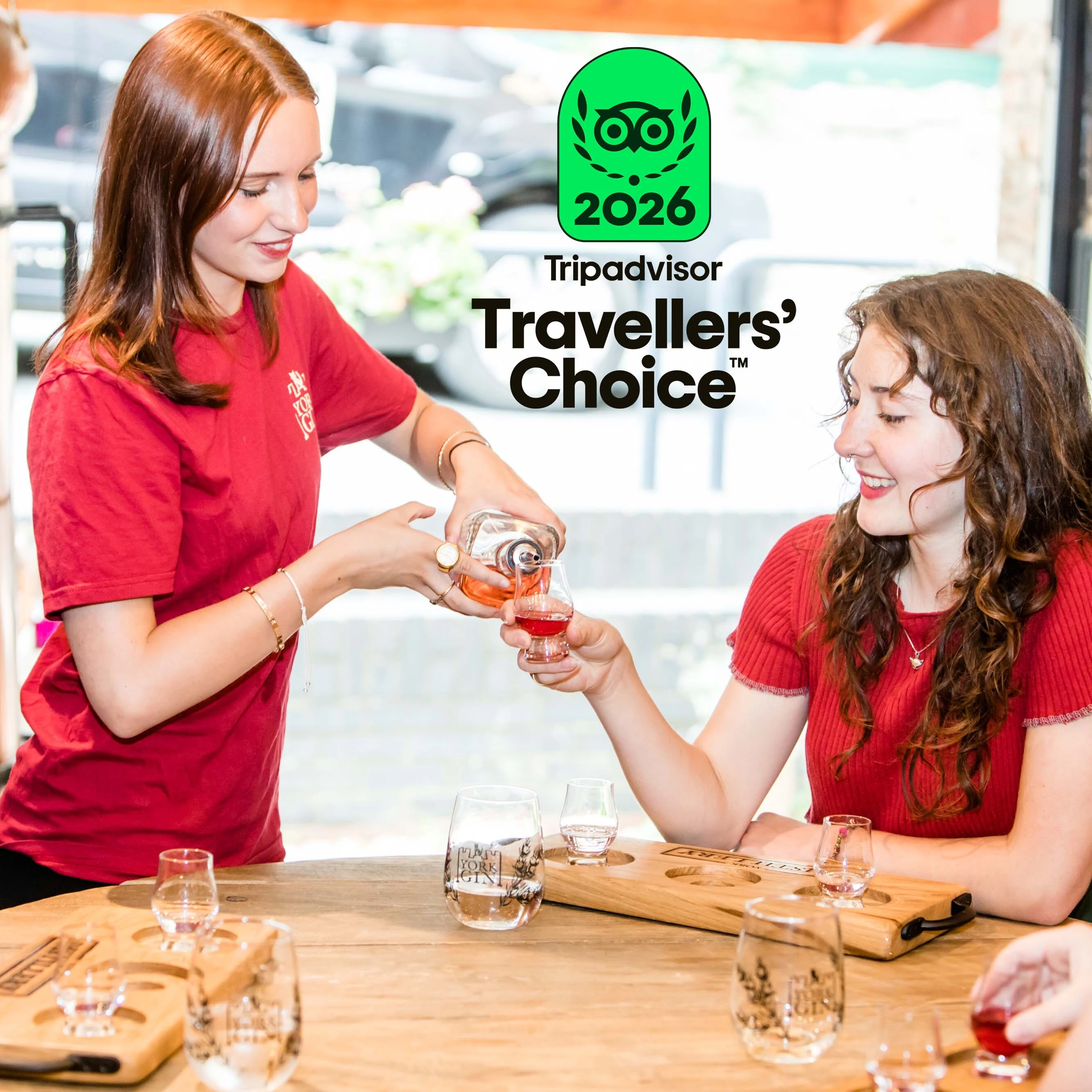 TripAdvisor Travellers' Choice 2026   gin tasting pouring York Gin at York Distillery