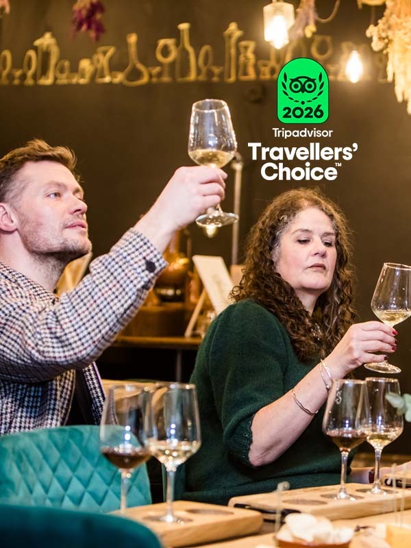 Wine Club guests checking wine at York Distillery