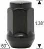 1-Piece Bulge Acorn Length: 1.38" Socket: 3/4" Thread Size: 12mm 1.75 [Black]