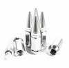 20 Pack - 1/2 Silver Spike Lug Nuts 2-Piece Twist Off