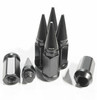 24 Pack - 9/16 Black Spike Lug Nuts 2-Piece Twist Off