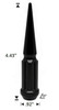 10 Pack - 12x1.25 Black Duplex Spline Spike [7-Spline] 4.43" Tall - Key Included