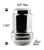 7/16 Bulge Acorn Stainless Steel Capped Lug Nut