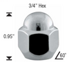 12x1.25 Dome Top Acorn Stock Factory OEM Lug Nut [Chrome] - Subaru Suzuki