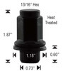 12x1.5 Long Mag With Attached Washer Stock Factory OEM Lug Nut [Black] - Toyota