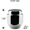 12x1.5 1-Piece Acorn Short Lug Nut Length: 1.05" Socket: 13/16"