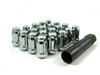 12x1.5 Spline Tuner Lug Nuts [Chrome] - 20 Pieces - Key Included